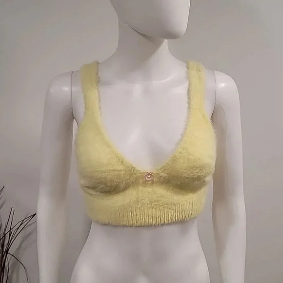 FOR Love & Lemons Fuzzy Sleeveless crop top - Picture 4 of 11